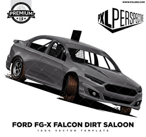 Ford FG-X Falcon Dirt Sedan Front 3/4 'Premium Perspective' 100% Vector Template Ford FG-X Falcon Dirt Sedan Front 3/4 'Premium Perspective' 100% Vector Template