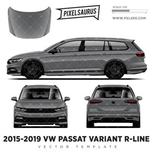 2015-2019 VW PASSAT VARIANT R-LINE 'vector' Template