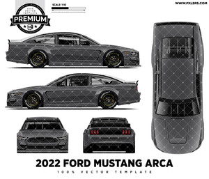 2022 Ford Mustang ARCA Full 'Premium' Vector Template 2022 Ford Mustang ARCA Full 'Premium' Vector Template