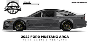 2022 Ford Mustang ARCA - Side 'Premium' Vector Template 2022 Ford Mustang ARCA - Side 'Premium' Vector Template