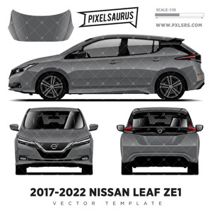2017-2022 Nissan Leaf ZE1 EV Vector Template