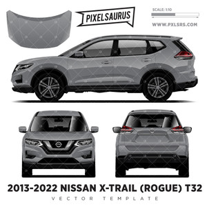 2013-2022 Nissan X-Trail (Rogue) T32 Vector Template 2013-2022 Nissan X-Trail (Rogue) T32 Vector Template