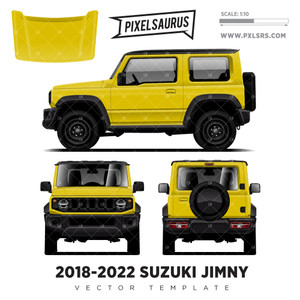 2018-2022 Suzuki Jimny (JB74W) Vector Template 2018-2022 Suzuki Jimny (JB74W) Vector Template