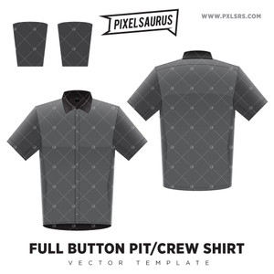 FULL BUTTON PIT / CREW SHIRT 'Vector' Template FULL BUTTON PIT / CREW SHIRT 'Vector' Template