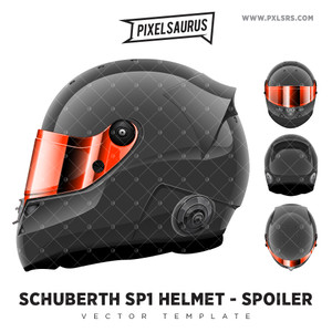 Schuberth SP1 'Spolier' Helmet Vector Template Schuberth SP1 'Spolier' Helmet Vector Template