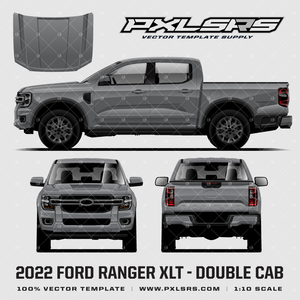 2022-2026 Ford Ranger XLT / SPORT - Double Cab '100% Vector' Template