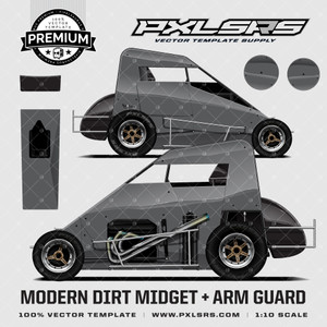 2022 Dirt Track Midget - Speedcar + Arm Guard 'Premium' Vector Template 2022 Dirt Track Midget - Speedcar + Arm Guard 'Premium' Vector Template