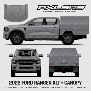 2022-2026 Ford Ranger - Double Cab - Service '100% Vector' Template