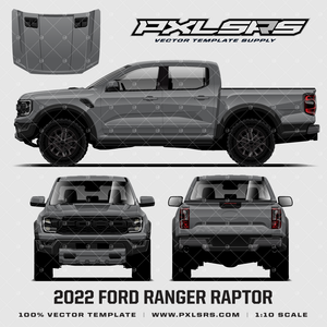 2022-2026 Ford Ranger Raptor '100% Vector' Template