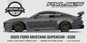 2023 Ford Mustang Australian Supercar  - Side 'PREMIUM' Template 2023 Ford Mustang Australian Supercar  - Side 'PREMIUM' Template