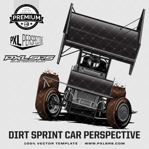Dirt Track Sprint Car 4 'Premium Perspective' 100% Vector Template Dirt Track Sprint Car 4 'Premium Perspective' 100% Vector Template