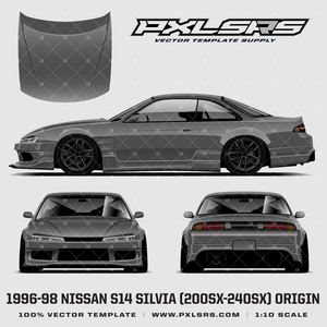 1996-1998 Nissan S14 Silvia Kouki (200sx-240sx) Origin Labo Drift 'Vector' template 1996-1998 Nissan S14 Silvia Kouki (200sx-240sx) Origin Labo Drift 'Vector' template