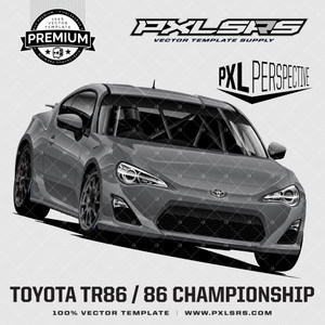 2012-2020 Toyota TR86/86 Championship 'Premium Perspective' 100% Vector Template 2012-2020 Toyota TR86/86 Championship 'Premium Perspective' 100% Vector Template
