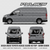 2019-2026 Toyota Hiace / Regiusace SLWB Hi-Top Barndoor (H300) 'Vector' Template
