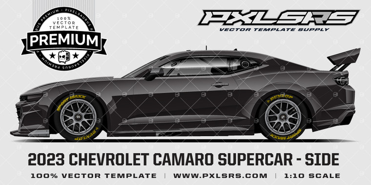 2023 Chevrolet Camaro Australian Supercar - Side 'Premium' Vector Template