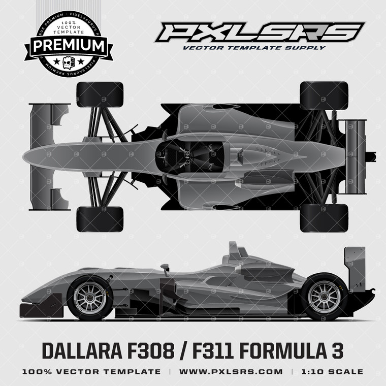 Dallara F308-F311 Formula 3 + TOP 'Premium' Vector Template