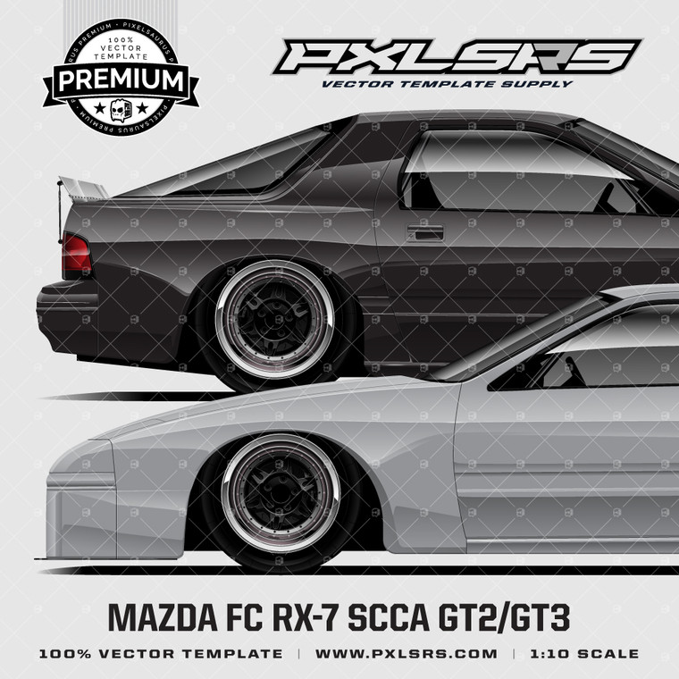 MAZDA FC RX-7 SCCA GT2/GT3 - FULL 'Premium' Vector Template