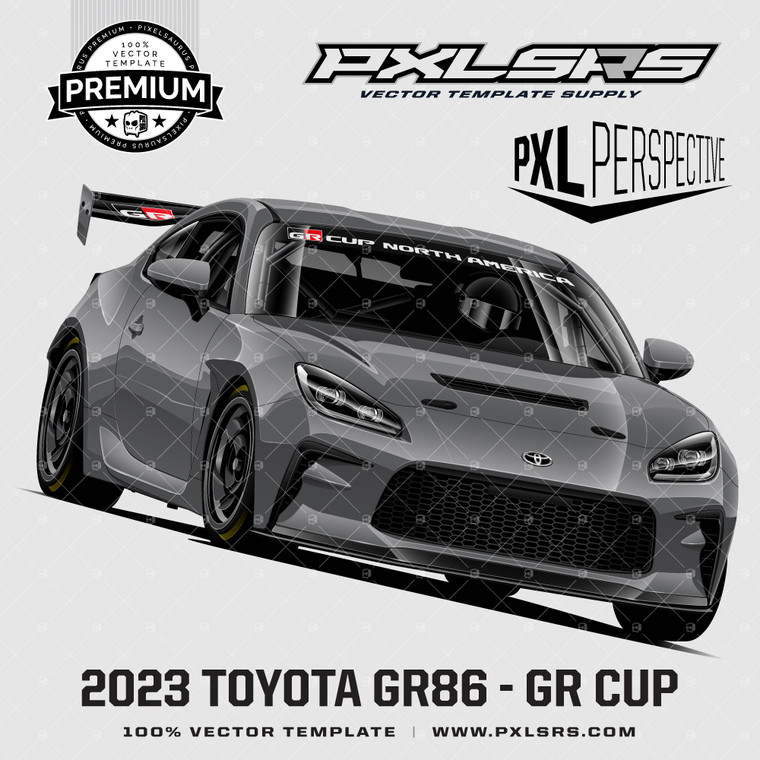 2023 TOYOTA GR86 - GR CUP 'Premium Perspective' 100% Vector Template