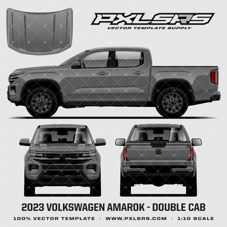 2023-2026 Volkswagen Amarok Double Cab '100% Vector' Template