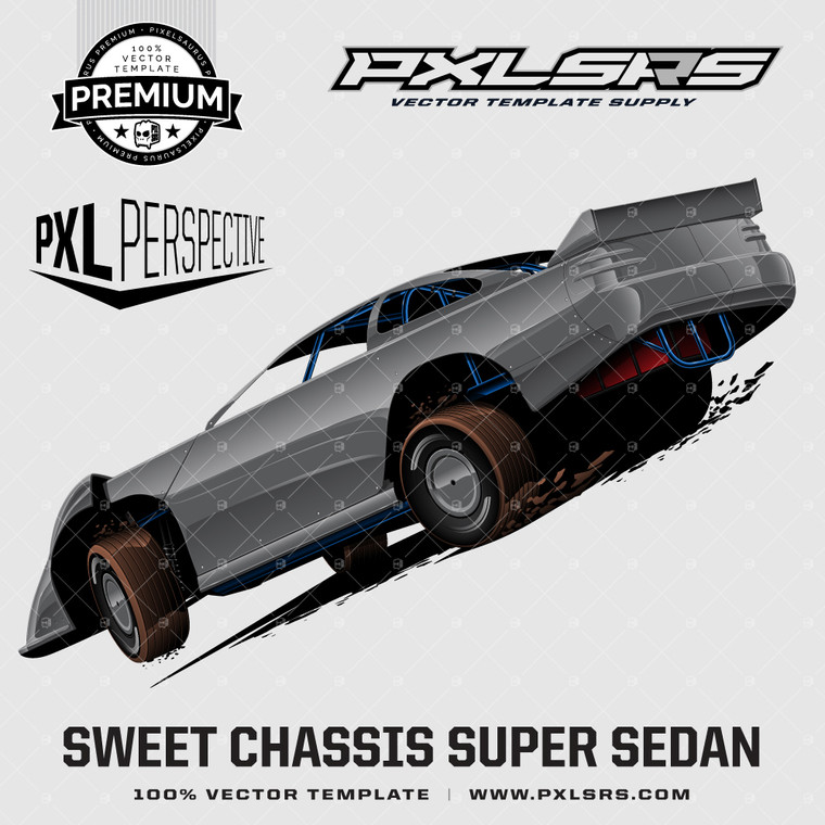 Sweet Chassis Super Sedan 'Premium Perspective' 100% Vector Template