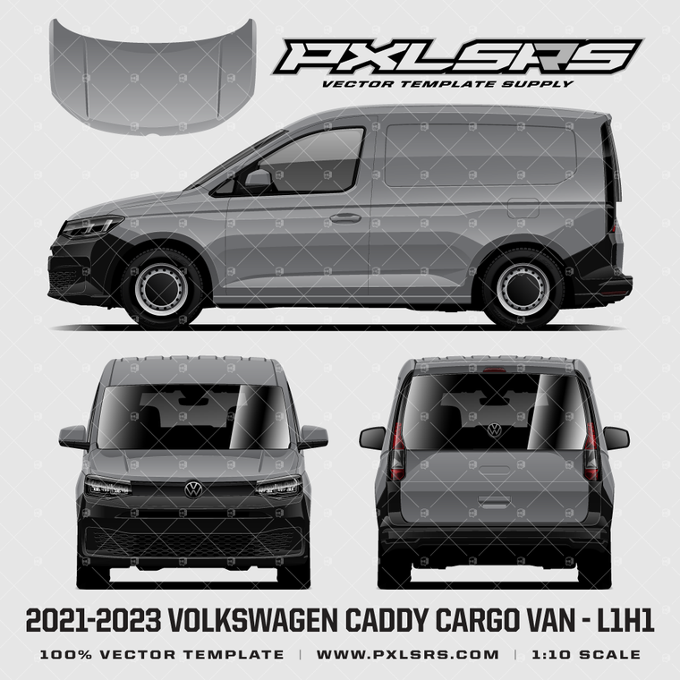 2021-2023 Volkswagen Caddy Cargo/Panel Van - L1H1 - Taillift 'Vector' Template