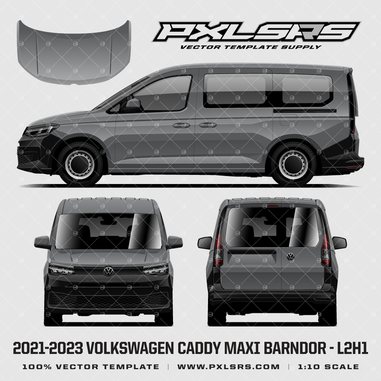 2021-2026 Volkswagen Caddy Maxi Van - L2H1 - Barndoor 'Vector' Template