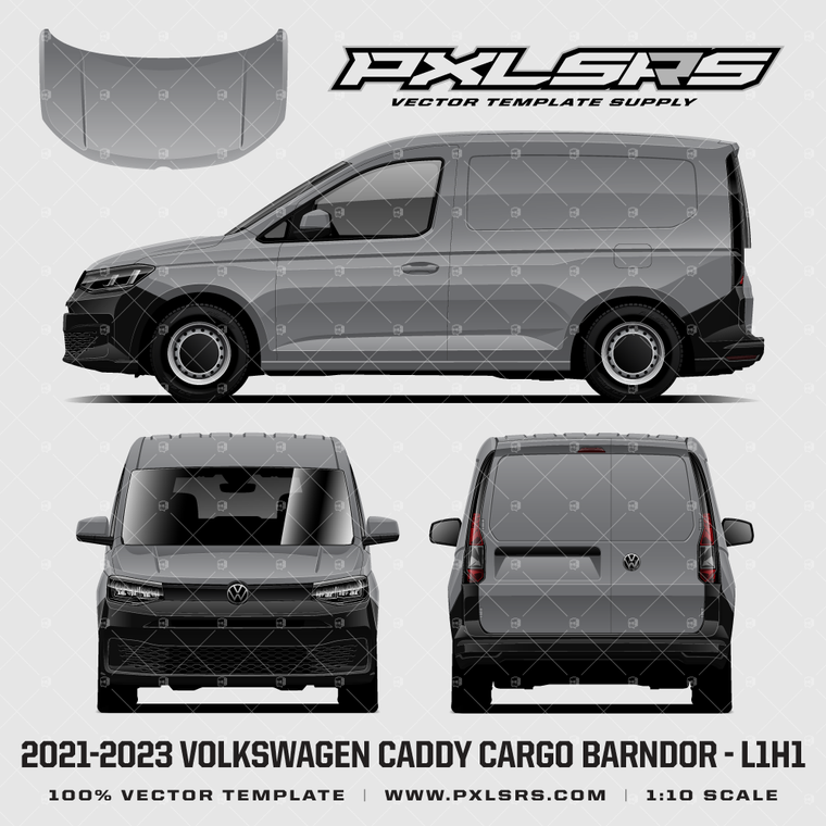 2021-2023 Volkswagen Caddy Cargo/Panel Van - L1H1 - Barndoor 'Vector' Template