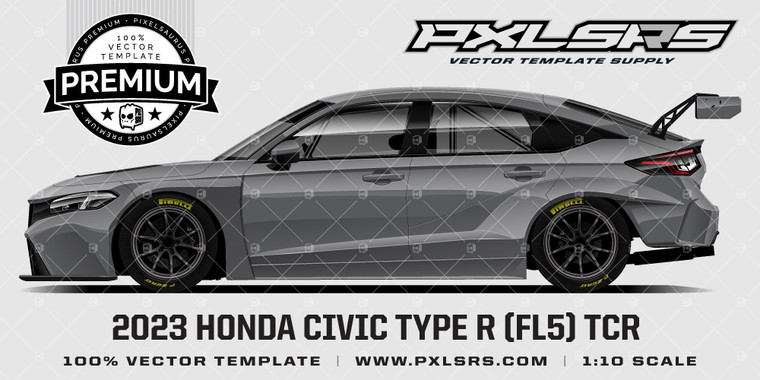 2023 Honda Civic Type R (FL5) TCR - Side 'Premium' Vector Template