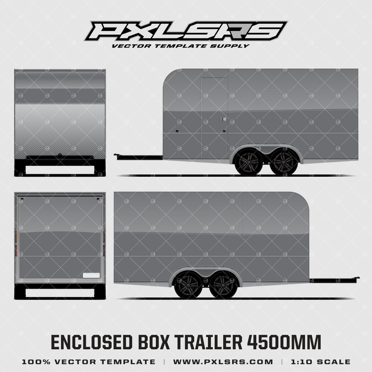 Enclosed Box Trailer - 4500mm 'Vector' Template