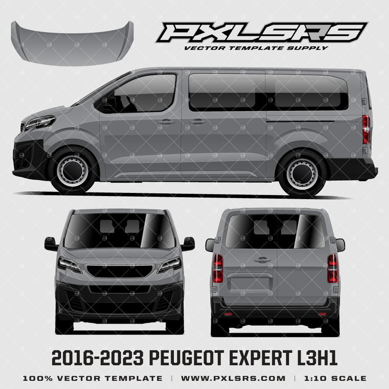 2016-2023 Peugeot Expert L3H1 Van - Barndoor 'Vector' Template