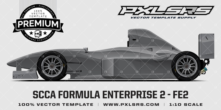 SCCA Formula Enterprise 2 - FE2 'Premium Side' Vector Template