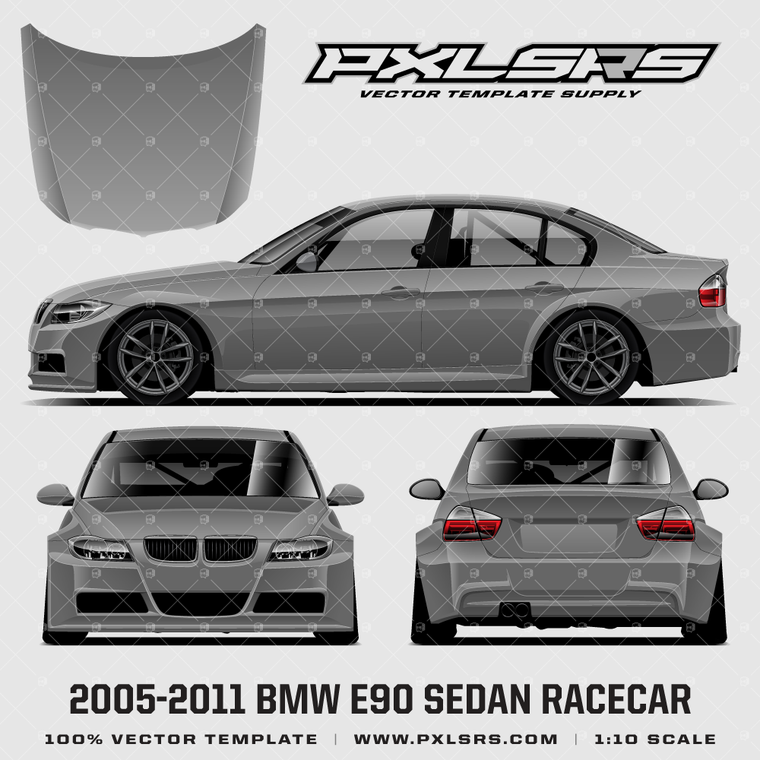 2005-2011 BMW E90 Sedan Racecar 'Vector' Template