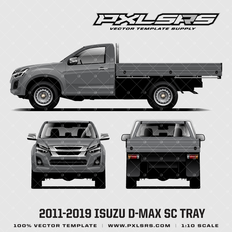 2011-2019 Isuzu D-Max Single Cab + Tray (RT) 'Vector' Template