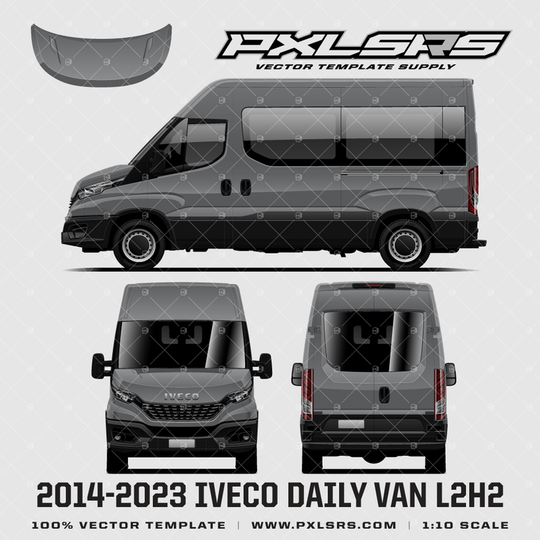 2014-2023 Iveco Daily Van - L2H2 - Barndoor 'Vector' Template