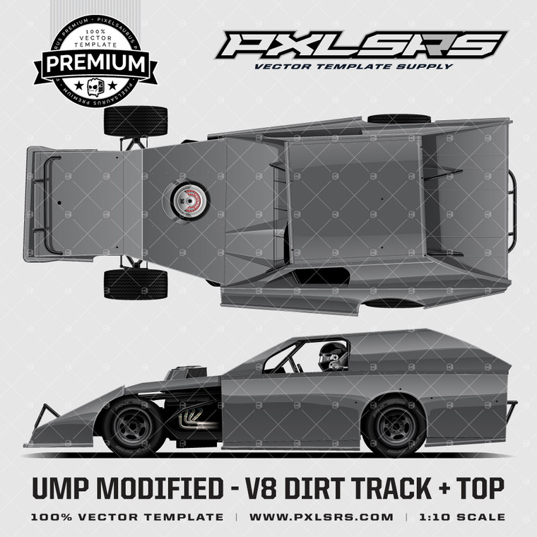 UMP Modified - V8 Dirt Track  + TOP 'Premium' Vector Template