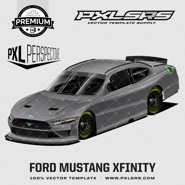 Ford Mustang XFINITY Series 'Premium Perspective' 100% Vector Template