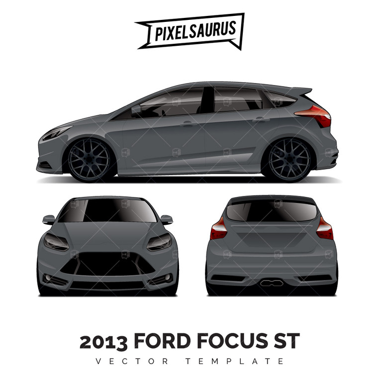 2013 Ford Focus ST (MKIII) Vector Template