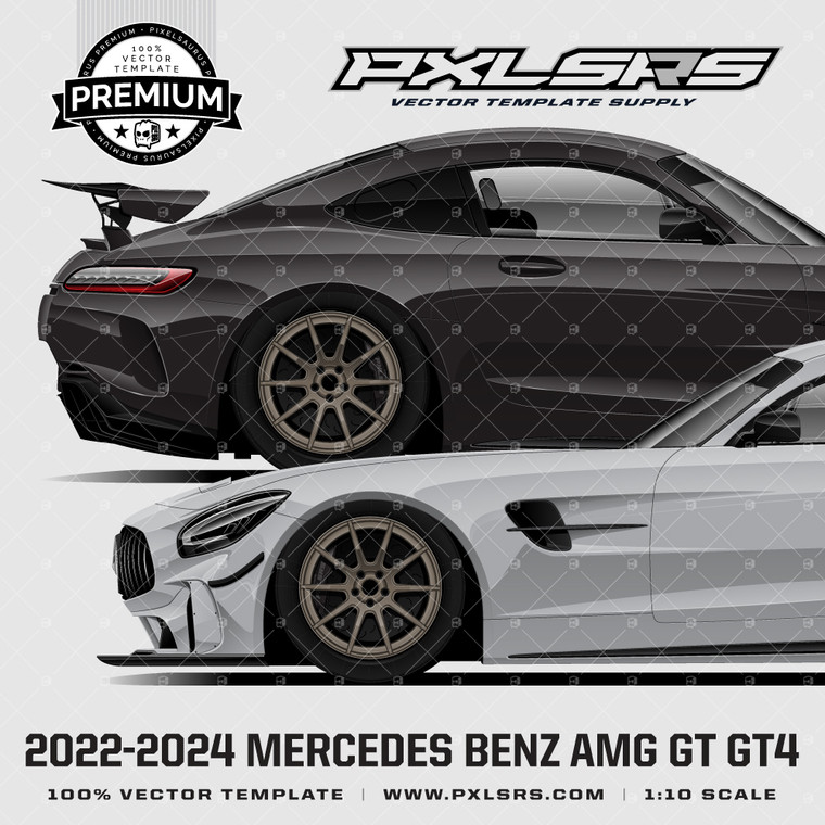 2022-26 Mercedes AMG GT GT4 Full 'Premium' Vector Template