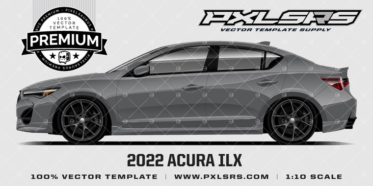 2022 Acura ILX  - Side 'Premium' Vector Template