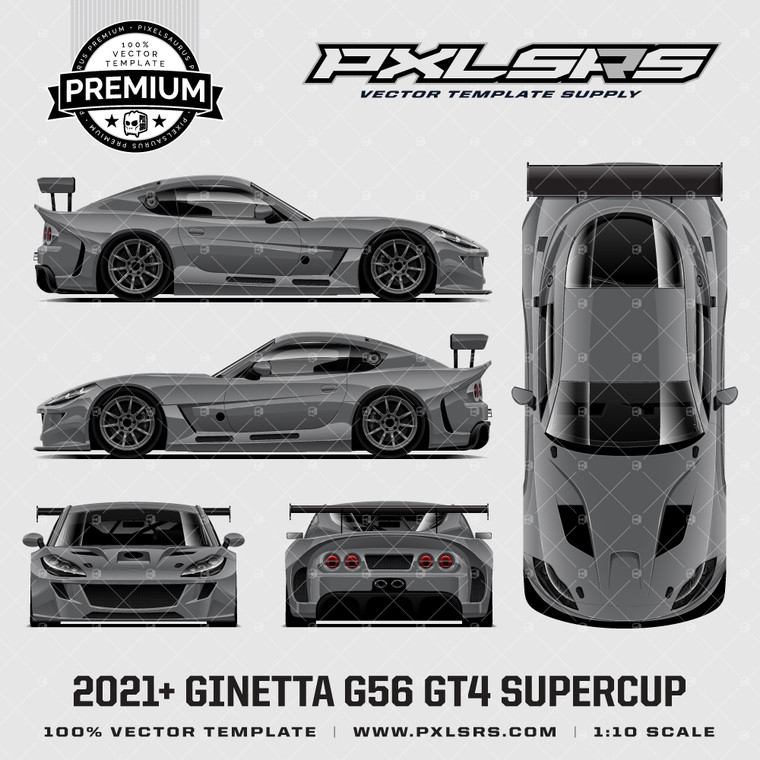 2021 Ginetta G56 GT4 Supercup - Full 'Premium' Vector Template