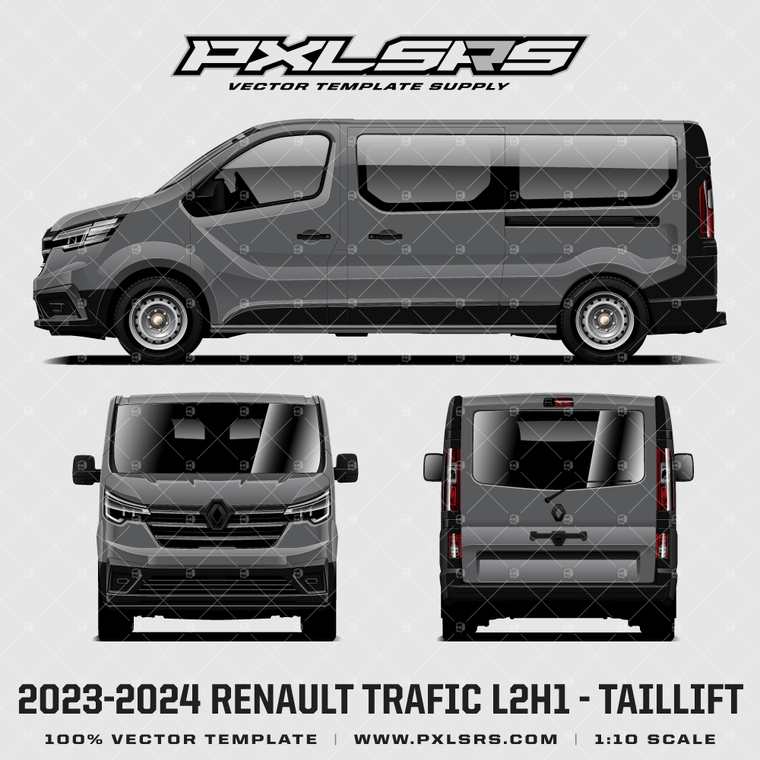 2023-2024 RENAULT TRAFIC LWB - L2H1 - Taillift 'Vector' Template