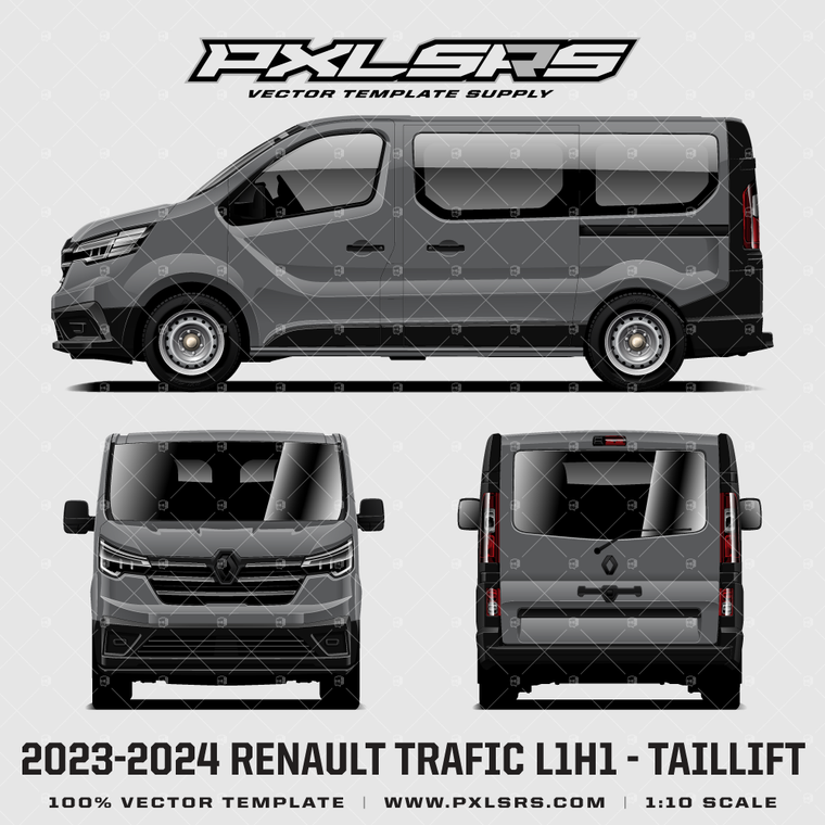 2023-2024 RENAULT TRAFIC SWB - L1H1 - Taillift 'Vector' Template