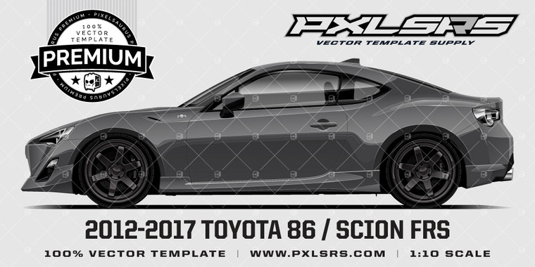 2012-2017 TOYOTA 86 / SCION FRS 'Premium' Vector Template