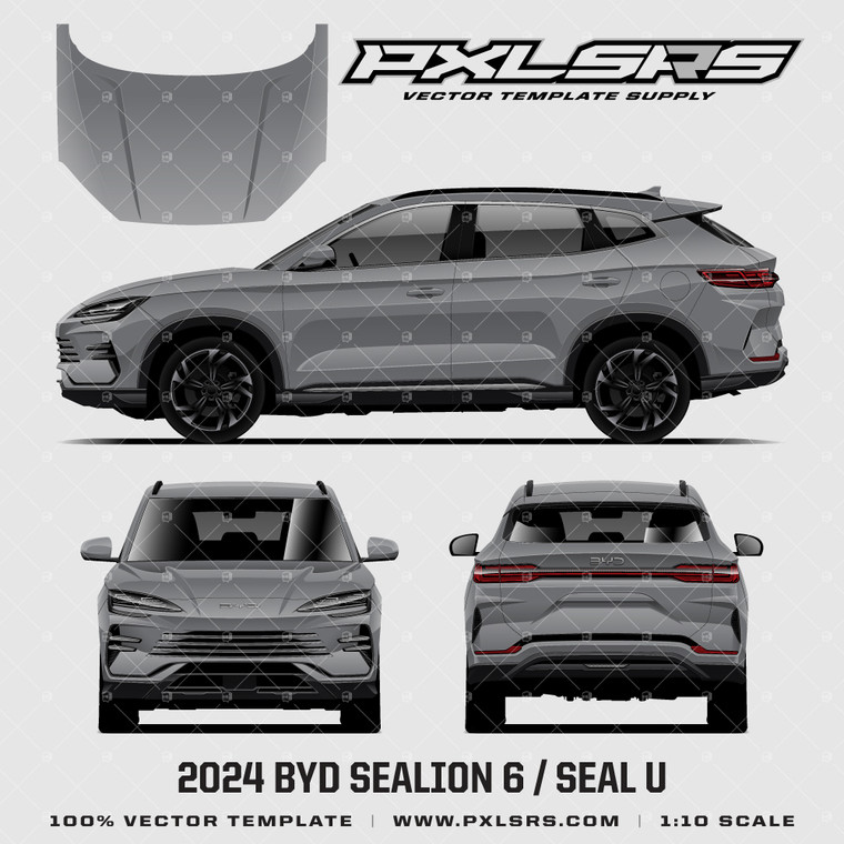 2024-2026 BYD SEALION 6 / SEAL U '100% Vector' Template