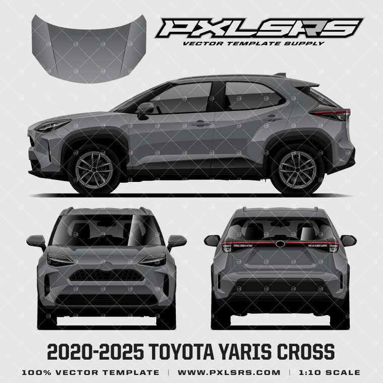 2020-2025 TOYOTA YARIS CROSS Vector Template