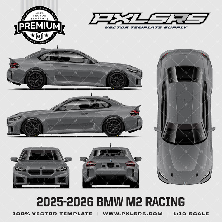 2025-2026 BMW M2 G87 Racing  - Full 'Premium' Vector Template