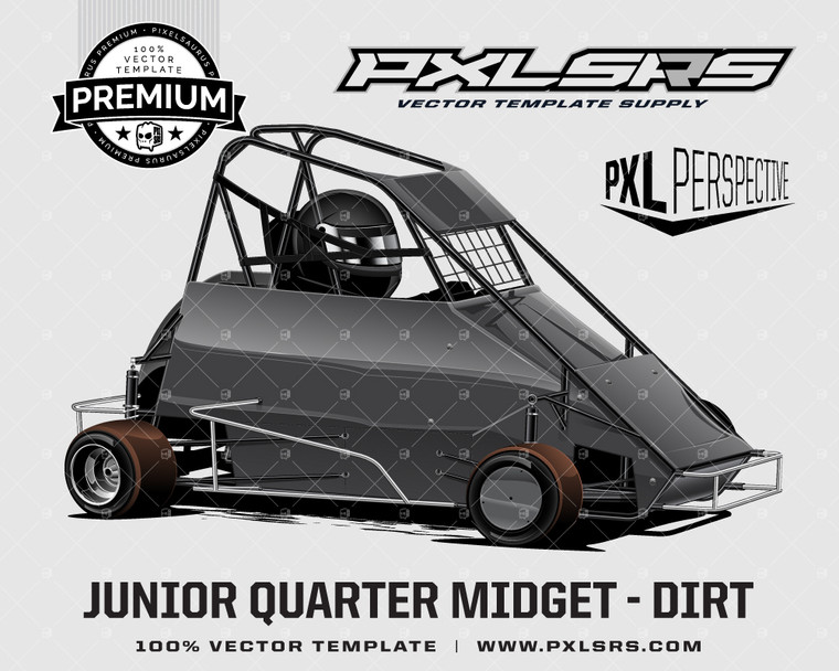 Junior Quarter Midget Perspective 'Premium' Vector Template