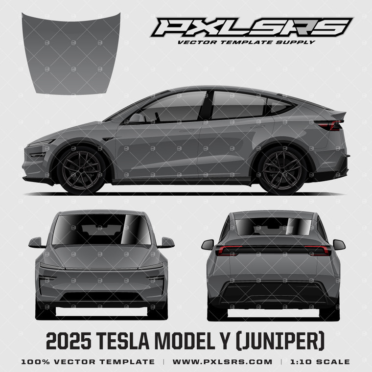 2025 Tesla Model Y (Juniper) '100% Vector' Template 2025 Tesla Model Y (Juniper) '100% Vector' Template