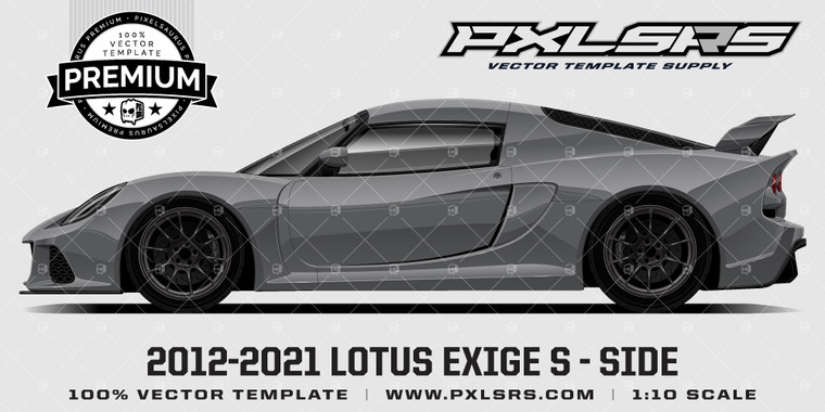 2012-2021 LOTUS EXIGE S 'Premium' Side Vector Template