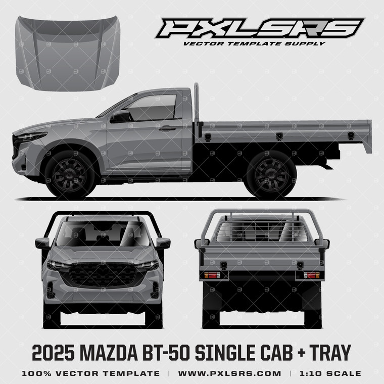 2025-2026 Mazda BT-50 (TF) Single Cab + Tray 'Vector' Template BT50
